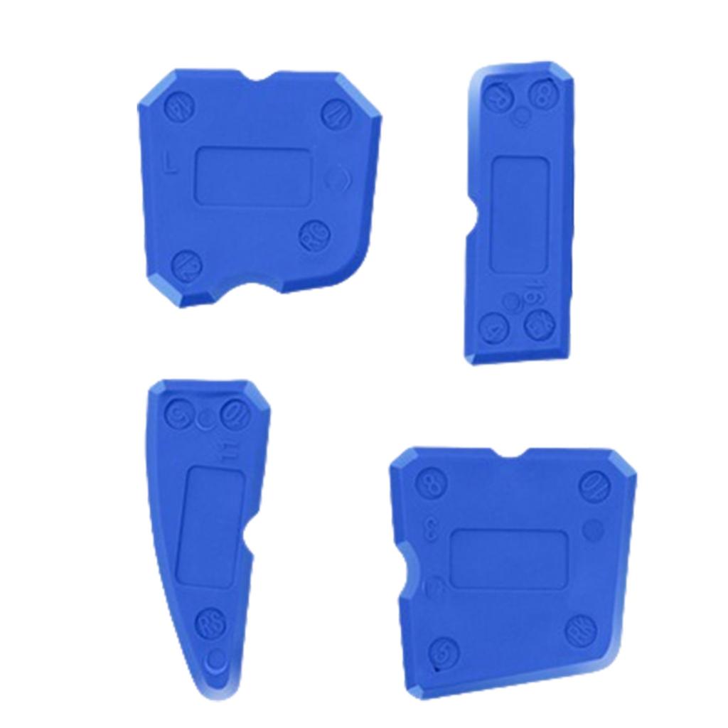 4pcs Multifunctional Grout Scraper Set Suitable For Efficient Tile Seam Cleaning And Smoothing In Kitchens And Bathrooms
