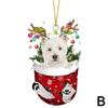 Creative Christmas Tree Pendants Car Interior Decorations Dog Cute Christmas Pendants A Bag New Car Decorations Year In Han H9E6
