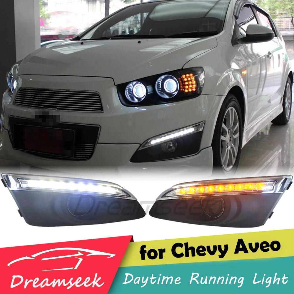 Светодиодные дневные ходовые огни и противотуманные фары для Chevrolet Aveo 2011-2015