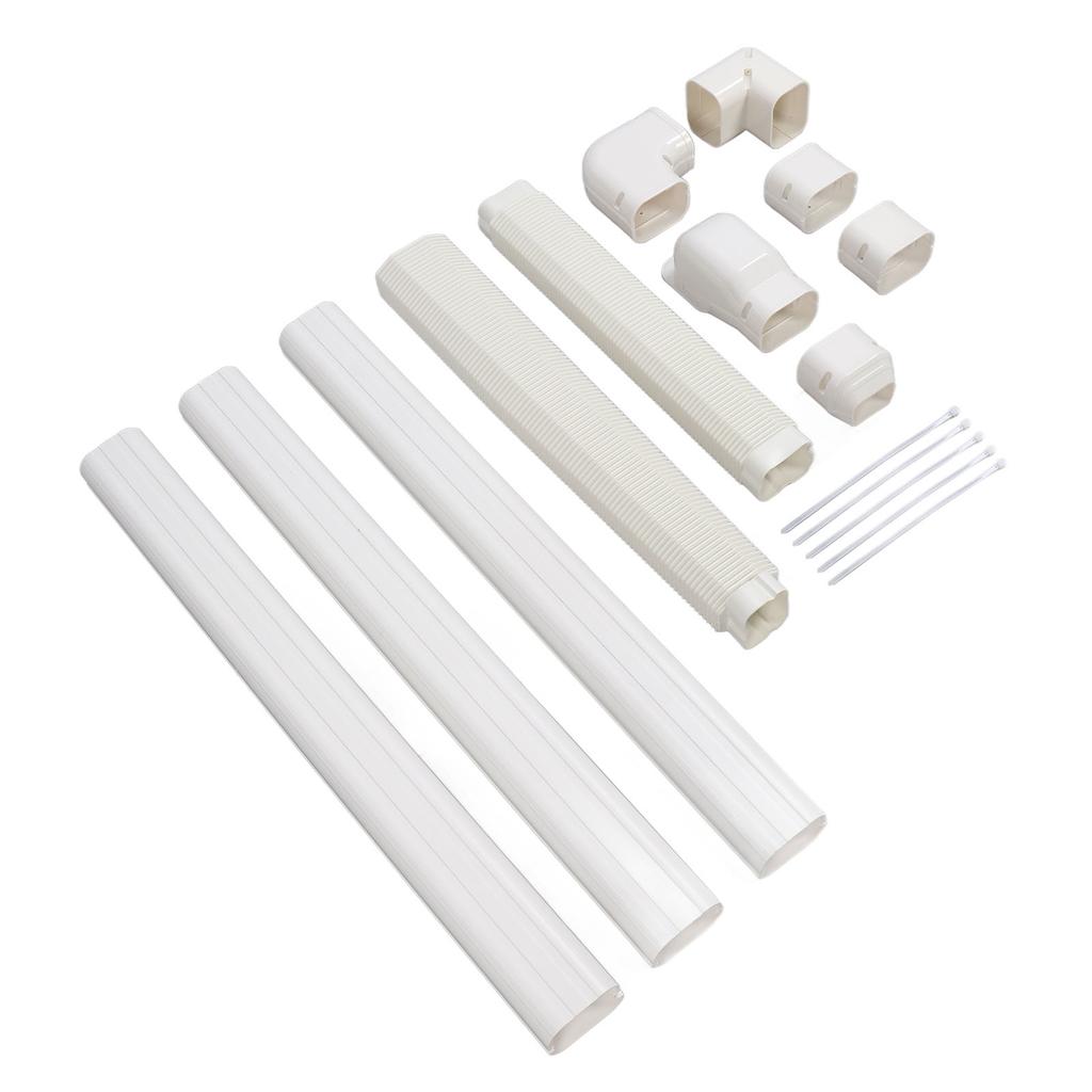 Декоративный ПВХ комплект для закрытия трассы кондиционера для мини-сплит теплового насоса, комплект для закрытия трассы