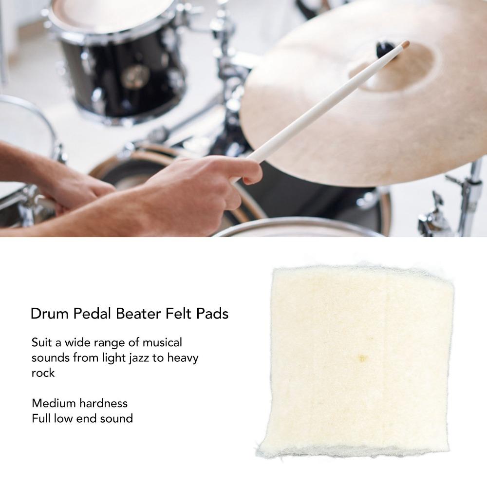 2PCS Felt Material Drum Pedal Beater Lightweight Design Percussion Accessory For Drummers