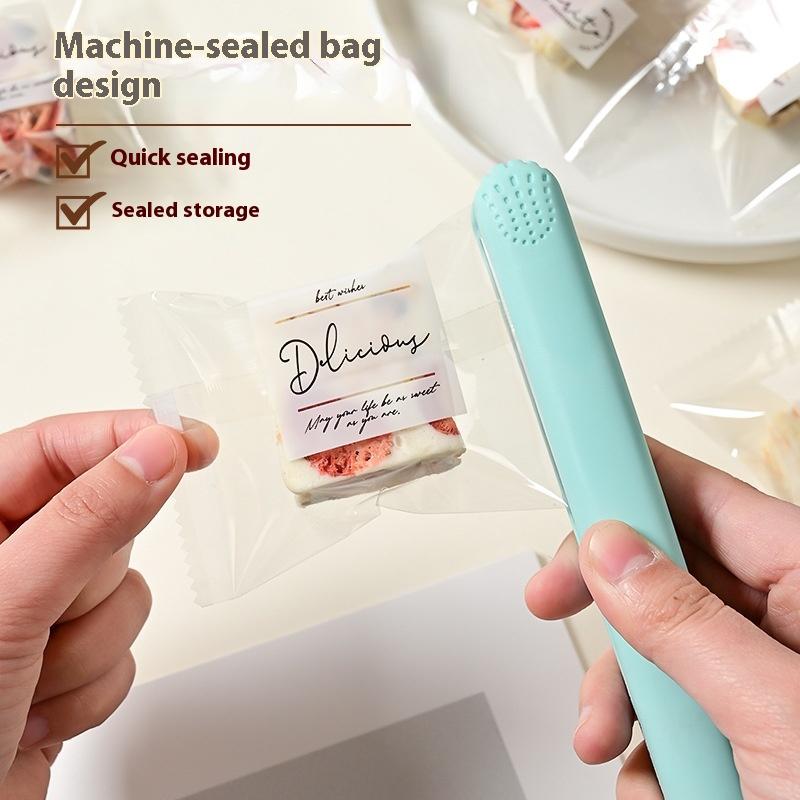 100 Pcs Snowflake Crisp Packaging Flower Tea Biscuits Nougat Machine Sealed Transparent Bags Gift Packing Machine Sealing Bags