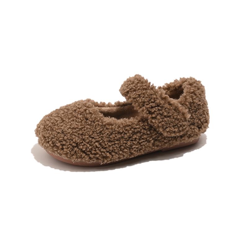 Baby Cotton Shoes Kids Ankle Warped Thick Warm Plush Fur Shoes Girls Moccasin Shoes Anti-Slippery Autumn Winter 2024 New