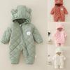 Winter Newborn Clothes Baby Girl Clothes Thickened Baby Jumpsuit Warm Baby Romper Cotton Jacket Romper Boy Overalls Toddler Coat