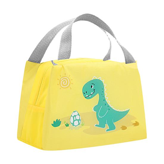 Lunch Bag High Capacity Waterproof Insulated Cartoon Pattern Smooth Zipper Keeping Warm Cold Fine Sewing Leakproof Thermal Bento Tote for Picnic