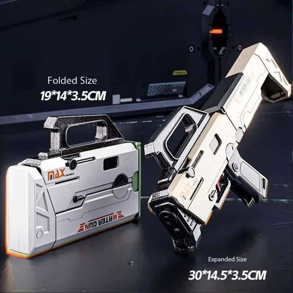 FMG9 Folding Submachine Water Gun With Manual Continuous Firing Ultra Long Range Large Capacity Water Play Toys Water Gun