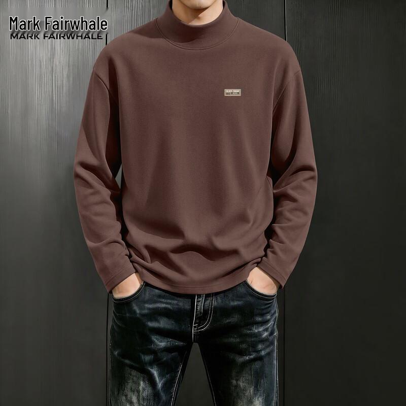 Mark Fairwhale Men's Mock Neck Long Sleeve Thermal T-Shirt