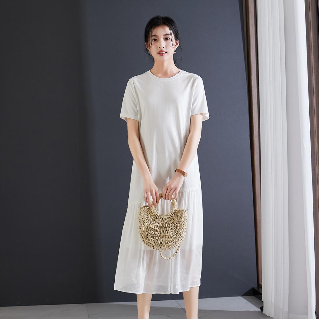 Fashion Splicing Straight Tube Dress