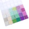24 Grid Millet Beads Set Box 3 Color Collision System Glass Rice Beads Handmade Diy Making Beads Bracelet Necklace Jewelry Accessories Lovely Colour