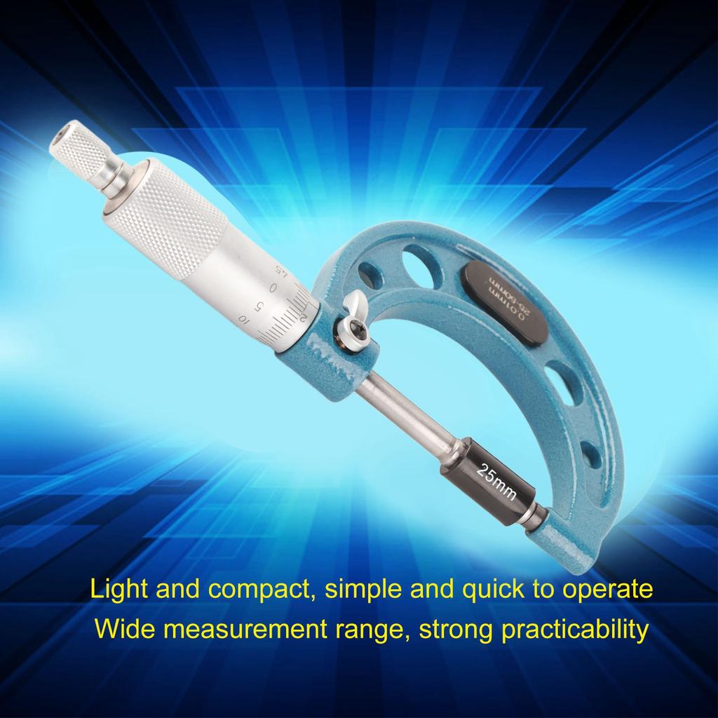 0-25мм 0,01мм Наружные микрометры Измерительный калибровочный инструмент Шкала Механический штангенциркуль Прецизионный микрометр для измерительного инструмента