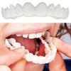 2Pcs Silicone Simulation Upper Bottom Teeth Denture Whitening Fake Tooth Cover