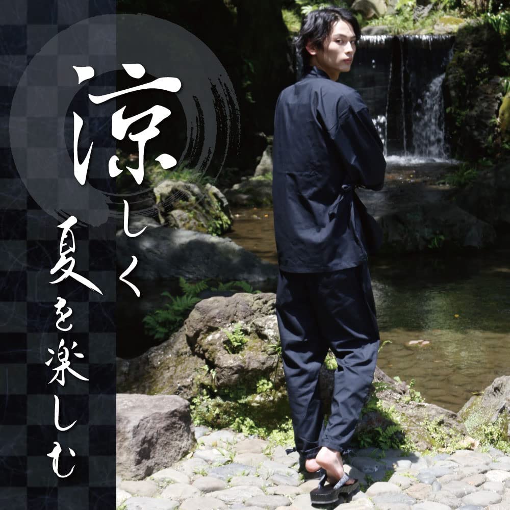 Простой большой темно-синий [GRADE] мужской самуэ, "Качественный самуэ", Лето, Зима, Круглый год, Дом, Фестивали, Фейерверки, Ночная сорочка, Размер, самуэ, Стильный,