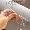 Prescription Glasses Myopia Women Anti -Blue Light Eyeglasses Metal Frame Optical Nearsighted Glasses -0 .5 ..To -6 .0 Gafas