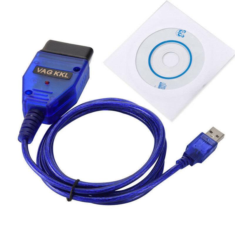 Car USB Vag-Com Interface Cable KKL VAG-COM 409.1 OBD2 II OBD Diagnostic Scanner Auto Cable Aux