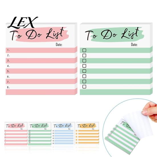 Striped Memo Pads Planning Sticky Notepads, Task Pads, Removable Portable Stickers Self-Adhesive Note Paper for Daily To-Do Lists And Organization