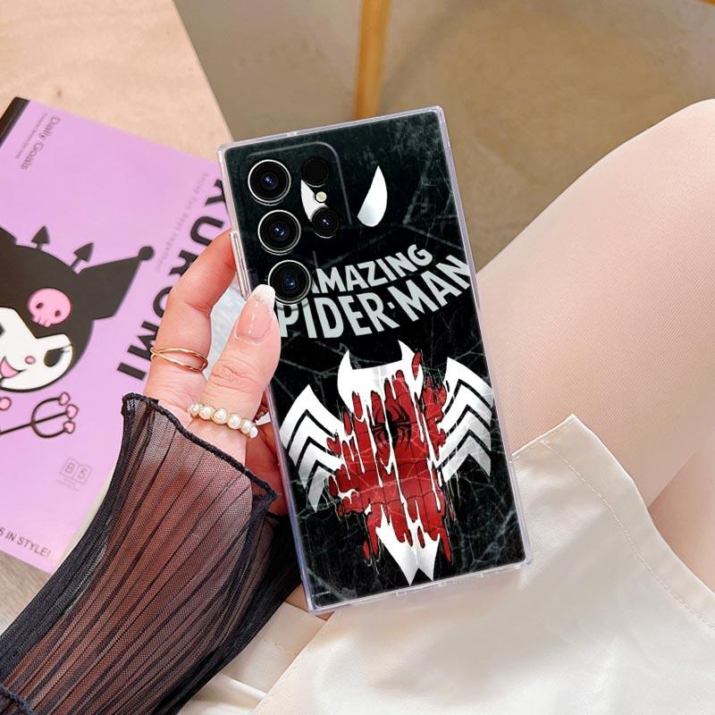 Прозрачный чехол Marvel Человек-паук Веном S26 для Samsung Galaxy S26 S25 Ultra S24 S22 S26 Plus S20 S23 S21 S25 FE 5G Прозрачная крышка