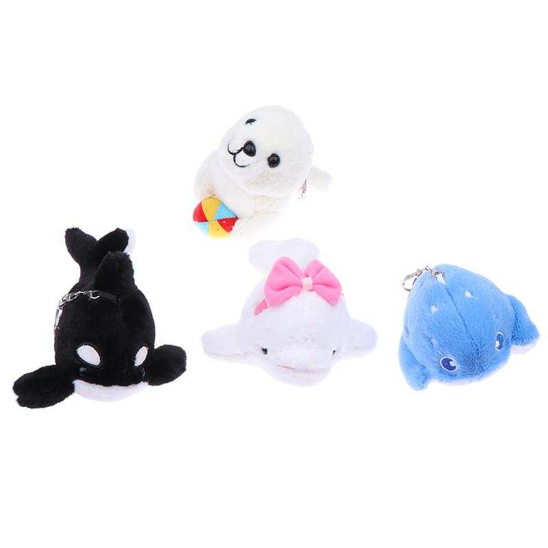 Брелок в виде морского животного, плюшевая кукла-животное, морской лев, касатка, скат, кит, брелок на рюкзак, подвески, сумка, декоративная игрушка