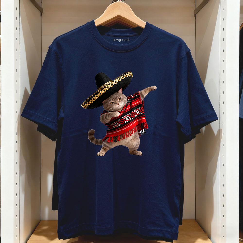 Funny Dabbing Mexican Cat Sombrero Cinco de Mayo Essential TShirt Women Unisex cotton printed t shirts Adult camisetas tops tee