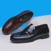Men's High-End Leather Slip-On Loafers, Breathable Spring Business Casual Shoes with Soft Soles and Versatile Toes.