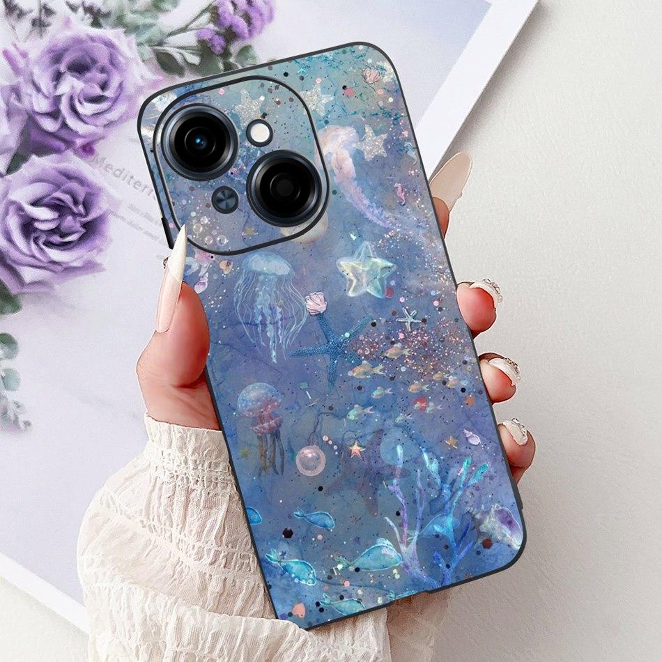 Для Tecno Spark Go 1 Модный Крутой Узор Чехол Для Телефона Для Tecno Spark Go 2025 Go1 Черный Силиконовый Мягкий Чехол