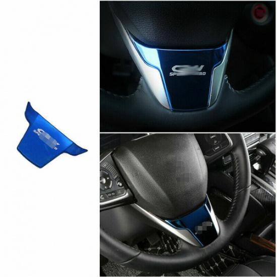 For Honda CR-V CRV 2017- Blue Inner Steering Wheel Decorative Cover Trim