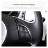 GRQAEQ Fit for Fiat 500 Avalt 595 2010-2015 Steering Wheel Button Interior Trim (A) Real Hard Carbon Fiber Sticker