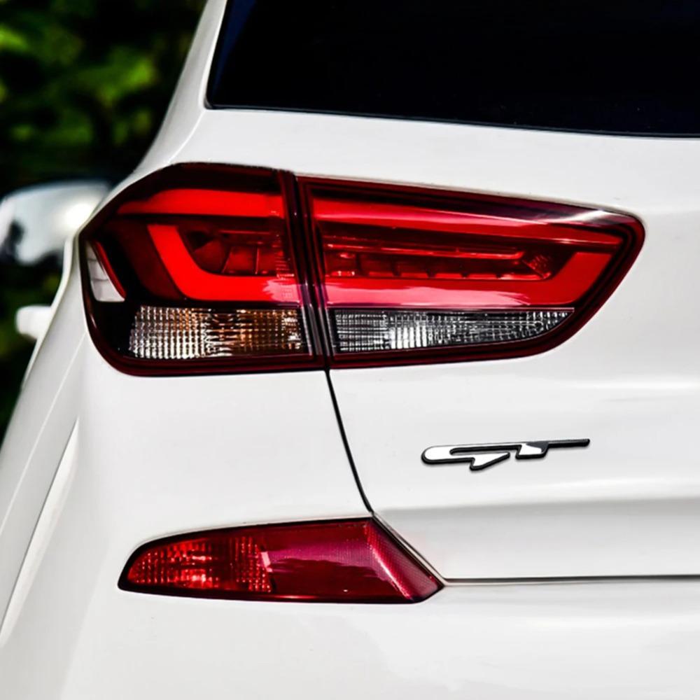 AAAGP1 3D Chrome GT Line Emblem Badge - For Kia Ceed Picanto K5 Stonic Optima Sportage GT Line Badge Decal Accessories