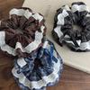 Retro Plaid Check Lace Hair Scrunchies Headbands for Womens Girls Sweet Hair Rope Tie Ponytail Rubber Band Fashion Accessories