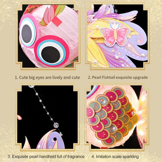 Китайский фонарь «Рыба на удачу» ручной работы из бумаги со светодиодной подсветкой своими руками