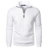Spring Autumn Fashion High Neck Half Zipper Long Sleeve Solid Color Sweatshirts Men's Clothing Casual All-Match Korean Tops