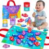 VCYCTO Baby Educational Montessori Fishing Fabric Fishing Toy for Toddlers and Ages and Perfect As a New or Day Includes a Storage Bag and Color