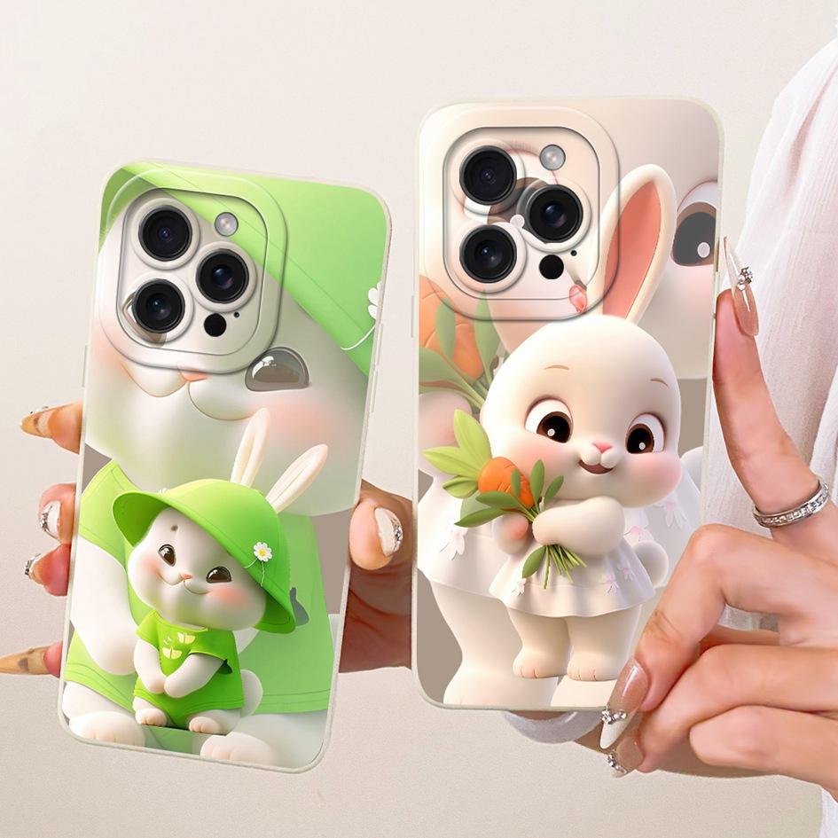 For iPhone 13 Pro Max Case Cute Rabbit Cat Cartoon Soft Silicone Shockproof Cover For iPhone 13 Pro Bumper iPhone13 ProMax Funda