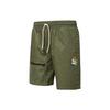 Solid Color Logo Drawstring Straight Shorts Men Bottoms Deep-Moss-Green 536940-32