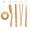 5 шт./компл., деревянный набор посуды для чайной церемонии, бамбуковые чайные ложки, чайная игла, пинцет для чая, ситечко с зажимом, щипцы для трубки, чайная посуда, кухонные инструменты