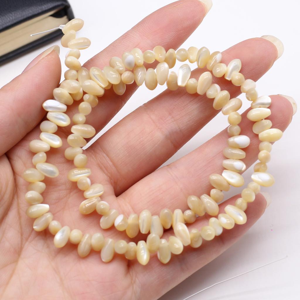 Horizontal Hole Shell Beads Natural Freshwater Shell Irregular Beads 4x8mm For Jewelry Making DIY Necklace Bracelet Earrings Accessory