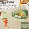 4Pcs Sink Strainer Basket Hanging Sink Strainer Triangular Faucet Sponge Storage Rack Corner Sink Trash Catcher for Food Waste