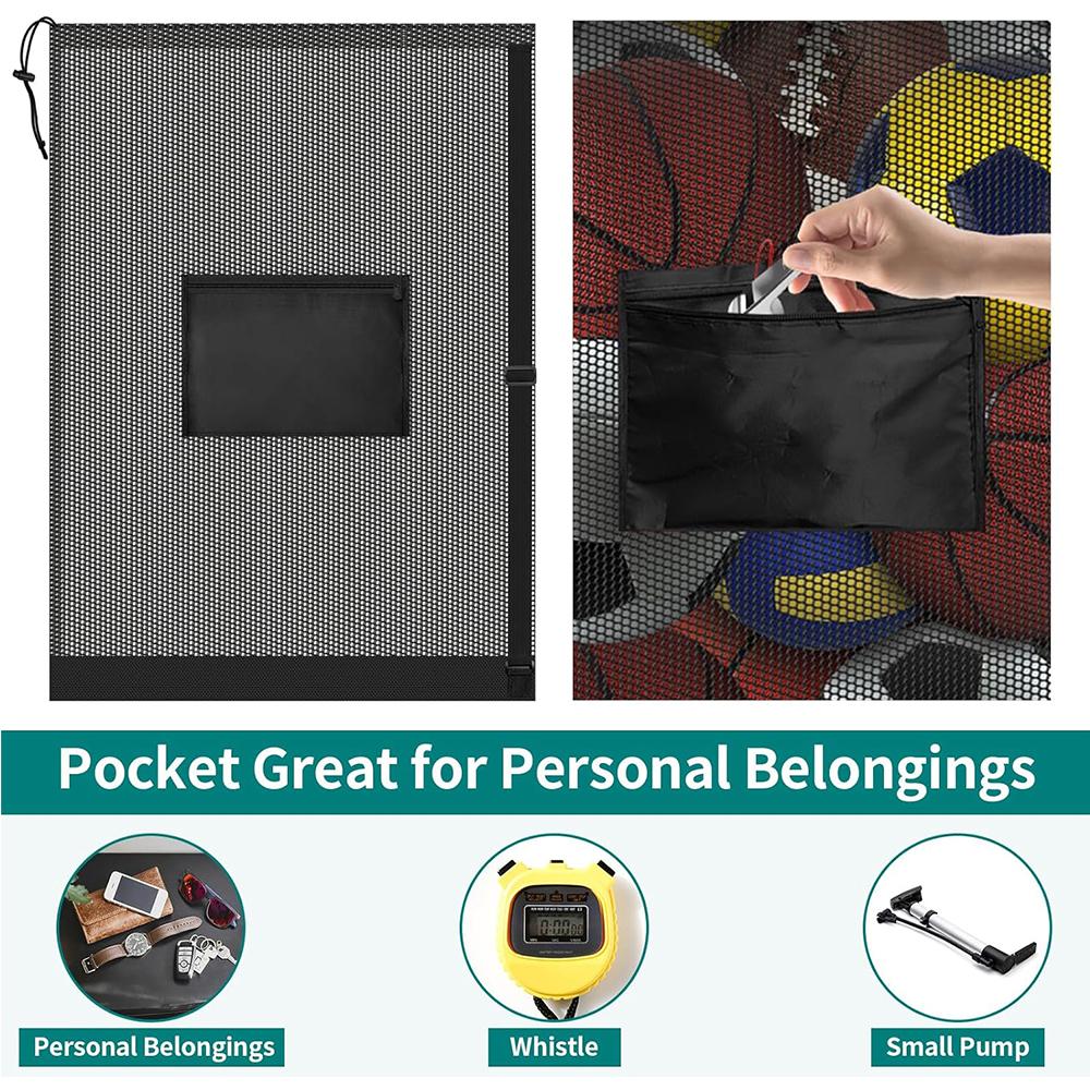 Очень большая сумка для футбольных мячей размером 40 x 30 дюймов, подходит для хранения баскетбольных, волейбольных и других мячей.