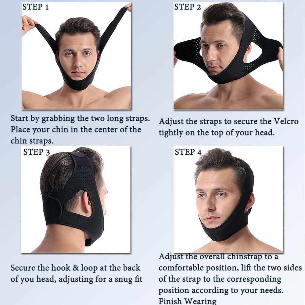 Chin Apnea Anti-snore Band Adjustable Sleep Close Mouth Belt Prevent Mouth Breathing