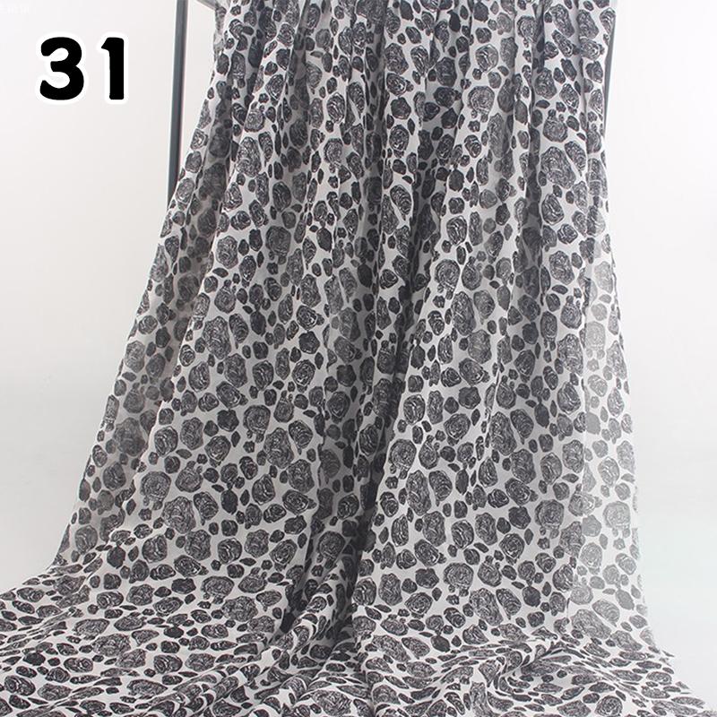 1М 75D Ретро Цветочный Шифон Дышащая Тонкая И Легкая Драпирующаяся Сказочная Дизайнерская Ткань Для DIY Шитья Летнее Платье Рубашки