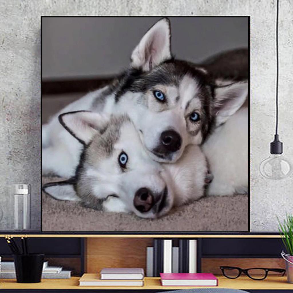 DIY Diamond Painting Funny Husky Cross Stitch Kit Mosaic Art Diamond Painting Full Circle/Square Diamond Home Decoration
