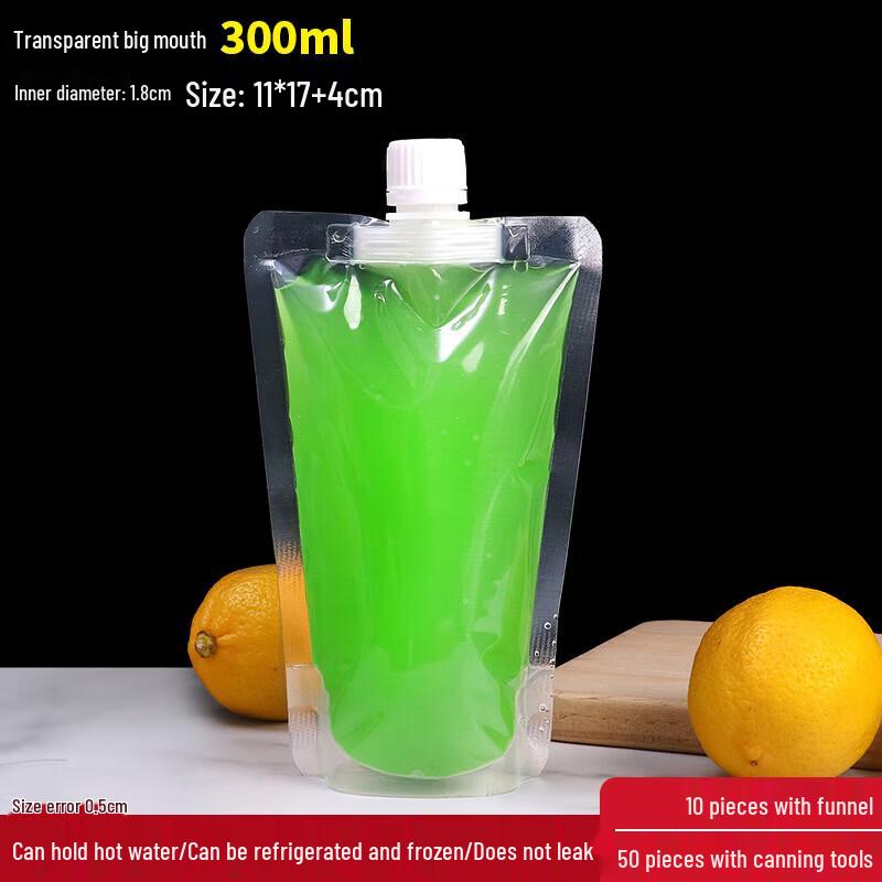 Disposable Drink Pouches with Spout