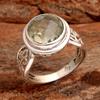 Green Amethyst Ring, Women Ring, Handmade Jewelry, 925 Sterling Silver, Silver Jewelry