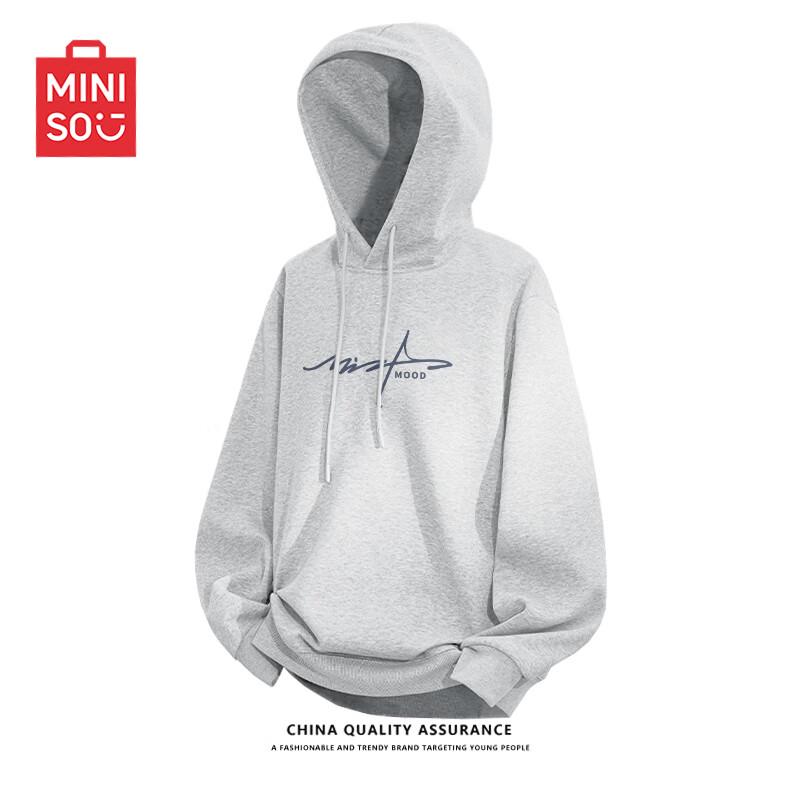 MINISO Men's Casual Hooded Sweatshirt Pullover