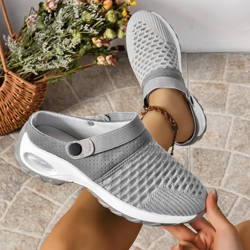 Женские туфли с большой сеткой, сандалии, женские полупрозрачные, для мам, дышащие, легкие, на воздушной подушке
