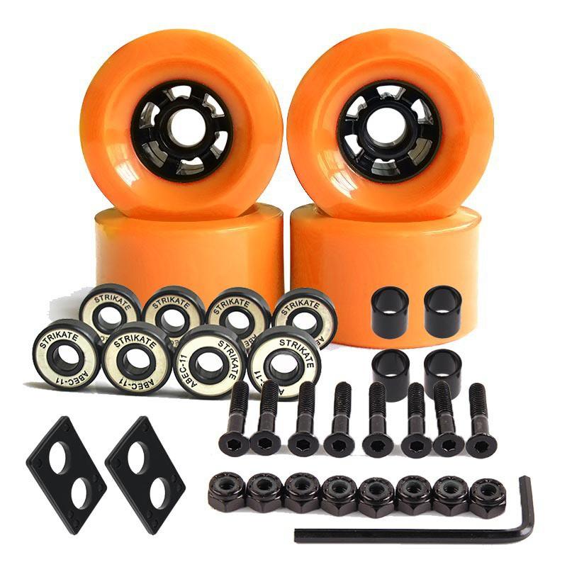 4-Pack 90x54mm PU Longboard Wheels Adult Skateboard Freestyle Dance Electric Auxiliary