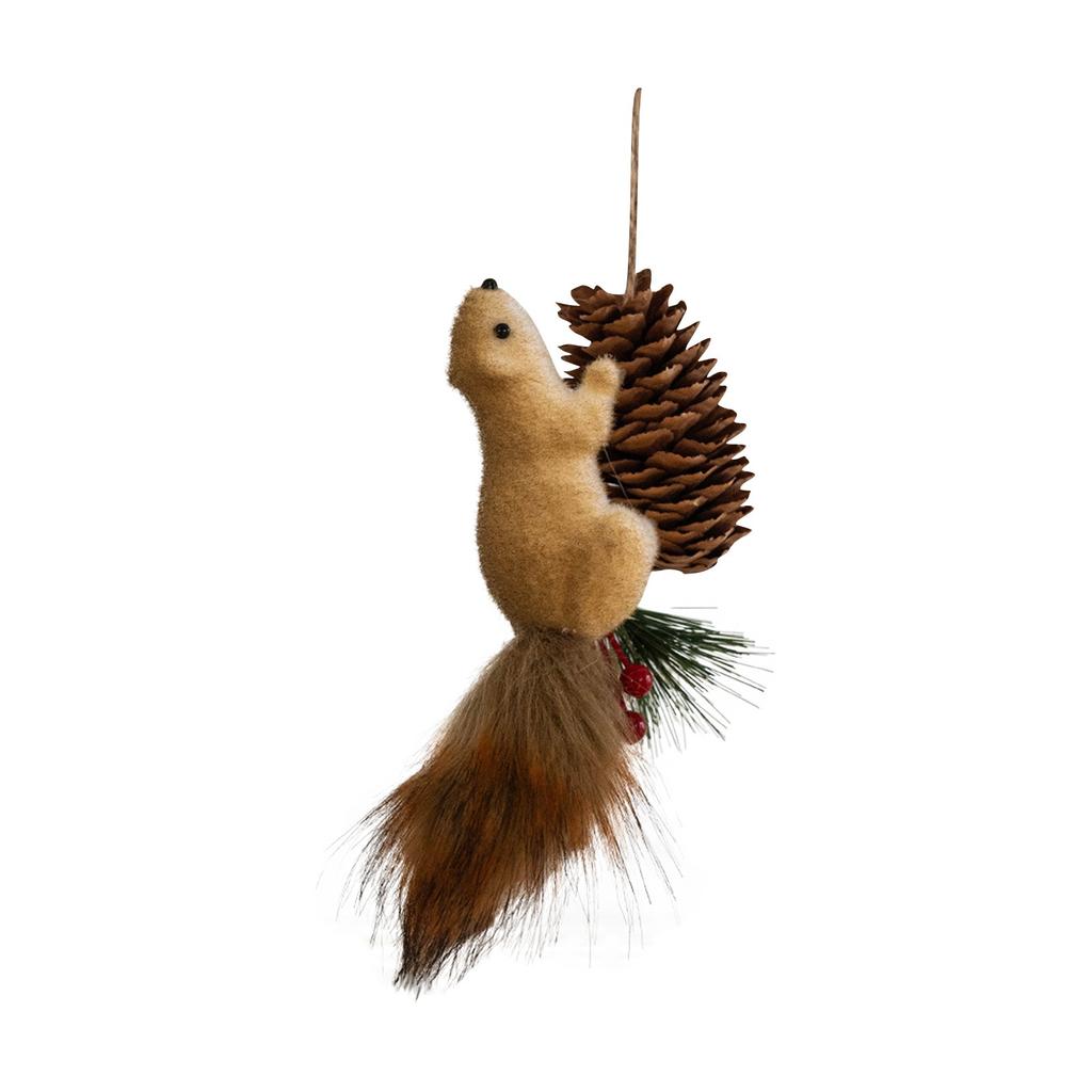 Christmas Squirrel Decoration Christmas Tree Pendant Party Decoration Cute Hairy Decorations