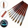 Acrylic Nail Brush Nail Art Mink Brush Wood Handle Gel Builder Manicure Brush Drawing Tools