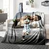 Football Messi Blanket Ultra-Soft Suitable for Seaside Office Bedding for All Occasions Playful Design Gifts For Family Or Friends