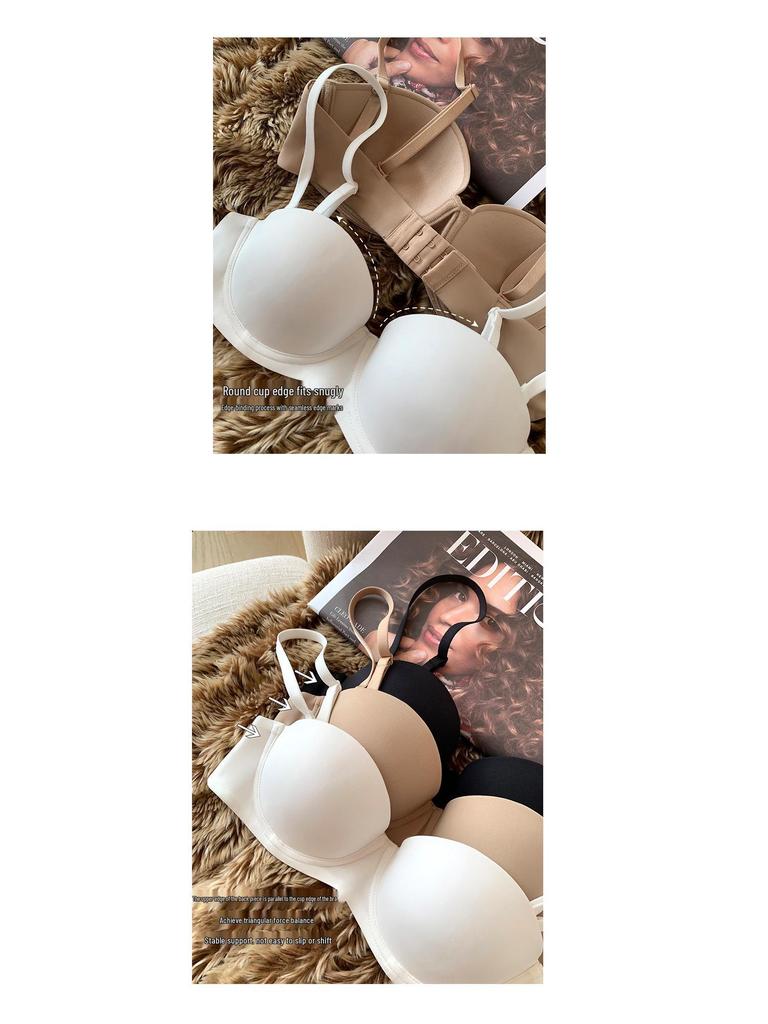 Женский бесшовный бюстгальтер без бретелей: Сексуальный, Гладкий, Регулируемый, Мягкая косточка, Дизайн полукубка для маленькой груди.