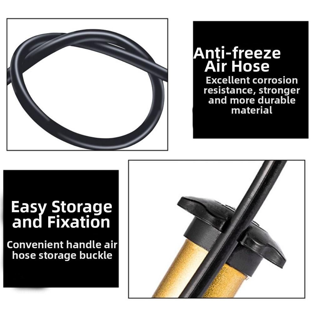 Lightweight Balloon Manual Air Pump 80PSI Bike Tire Inflator  Cycling Accessories